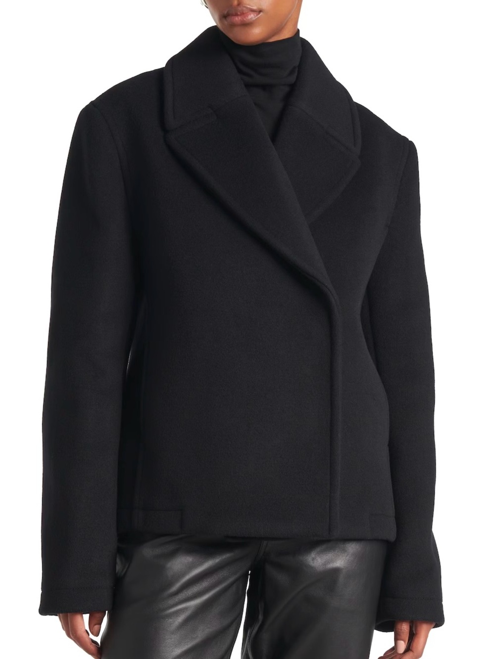 TOTEME Cropped Wool Blend Peacoat